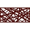 Highlanderhome LaserCut Metal Privacy Fence, AlgebraStrike, Rust, 24" x 48"/pc AlgebraStrike_Rust_1pc